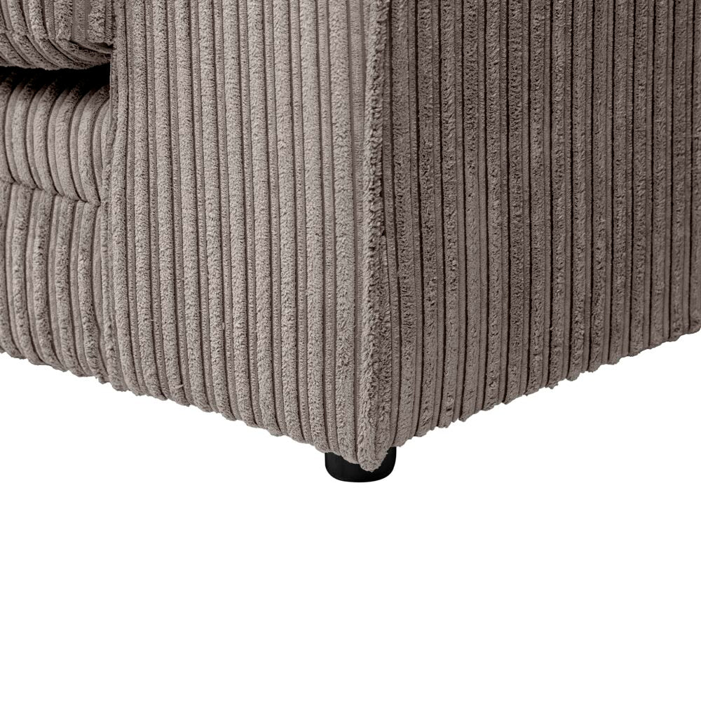Hannah Jumbo Cord Scatter Back 3 Seater Sofa Grey