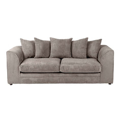 Hannah Jumbo Cord Scatter Back 3 Seater Sofa Grey