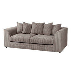 Hannah Jumbo Cord Scatter Back 3 Seater Sofa Grey
