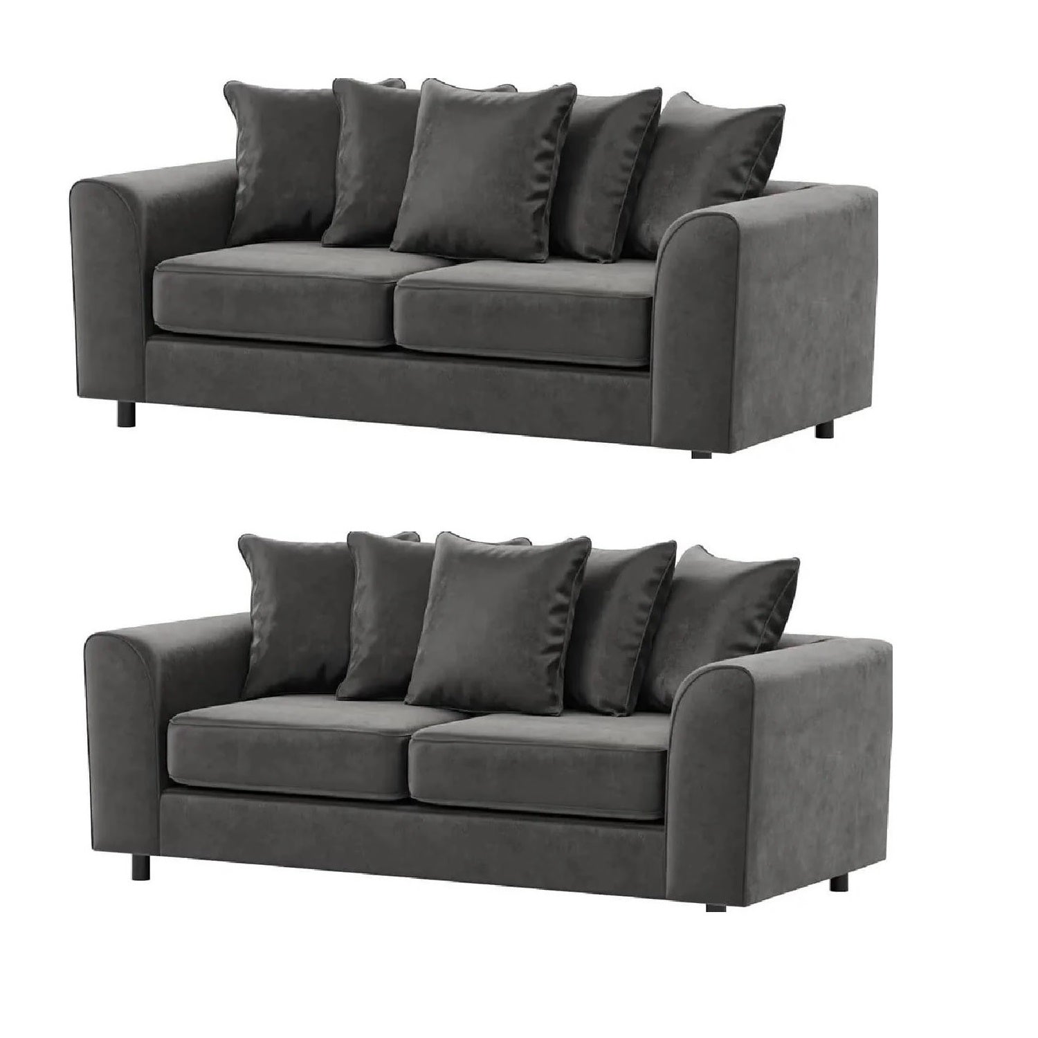 Arizona Plush Velvet 3+2 Seater Sofa Set, 2+2 Seater Sofa, 3+3 Seater Seater