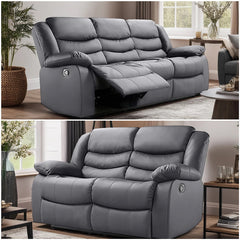 Roma Electric Leather Recliner 3+2 Seater Sofa Set