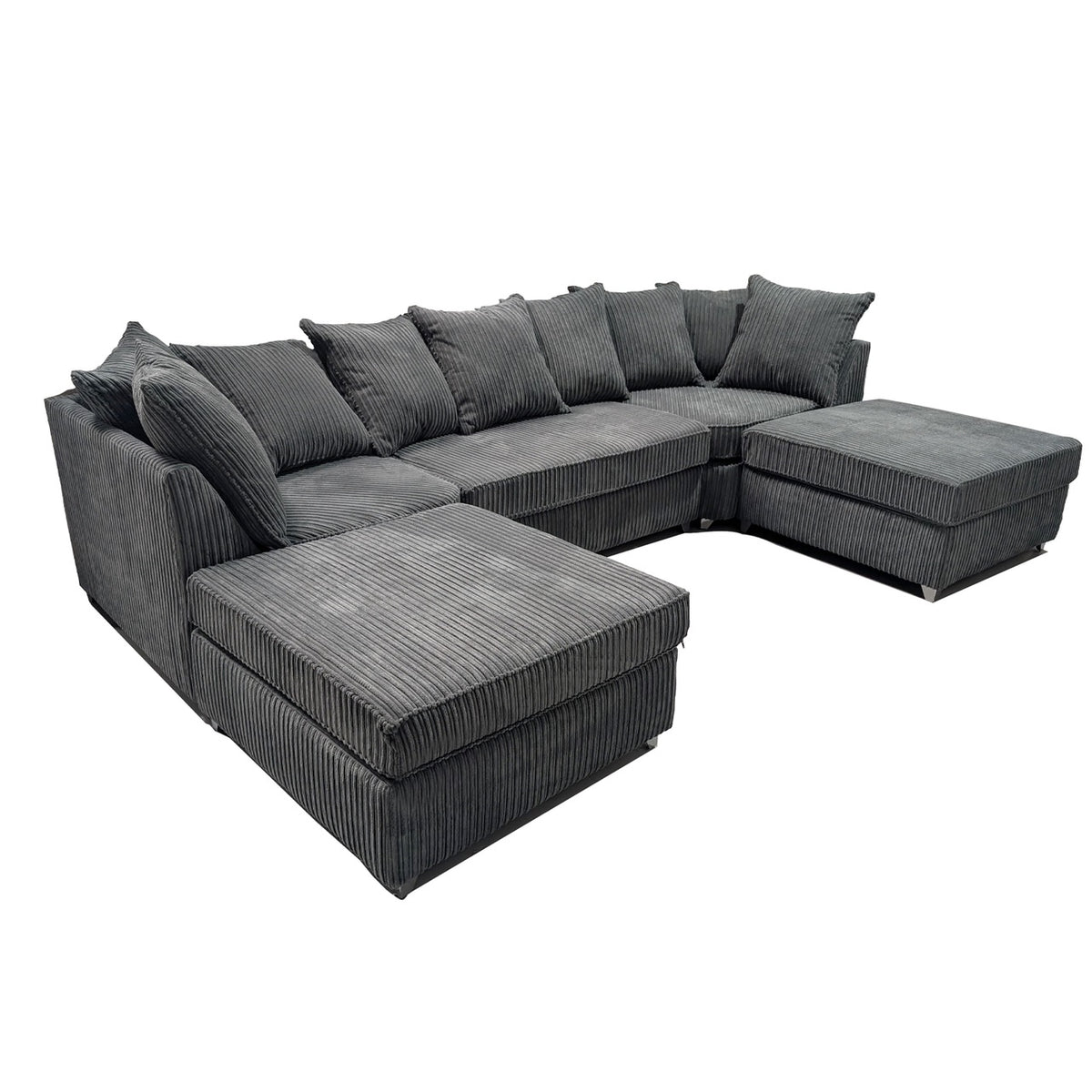Bishop Scatter Back Large Jumbo cord U shaped Sofa