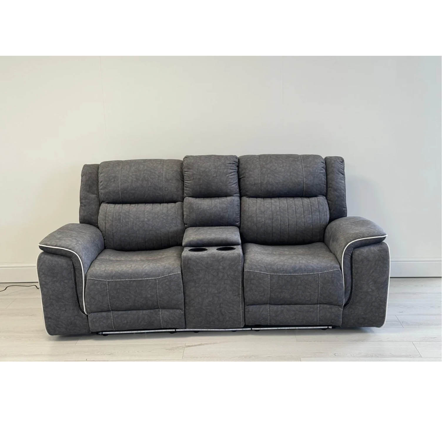 Hanna 3+2 Electric Recliner Sofa Set in Grey Fabric