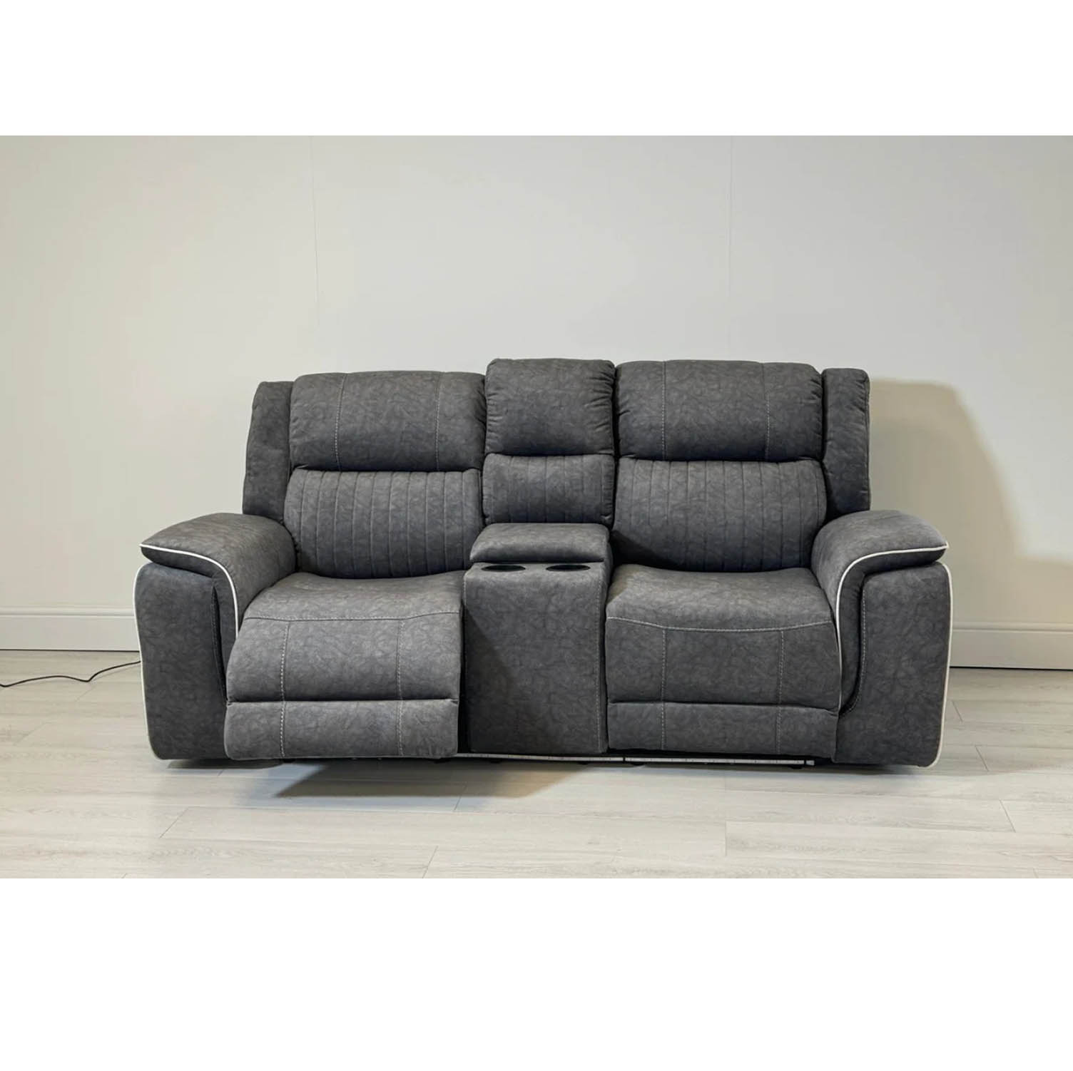 Hanna 3+2 Electric Recliner Sofa Set in Grey Fabric