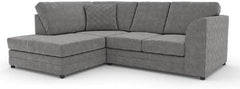 Hilton Full Back Left Hand Facing Corner Sofa Grey