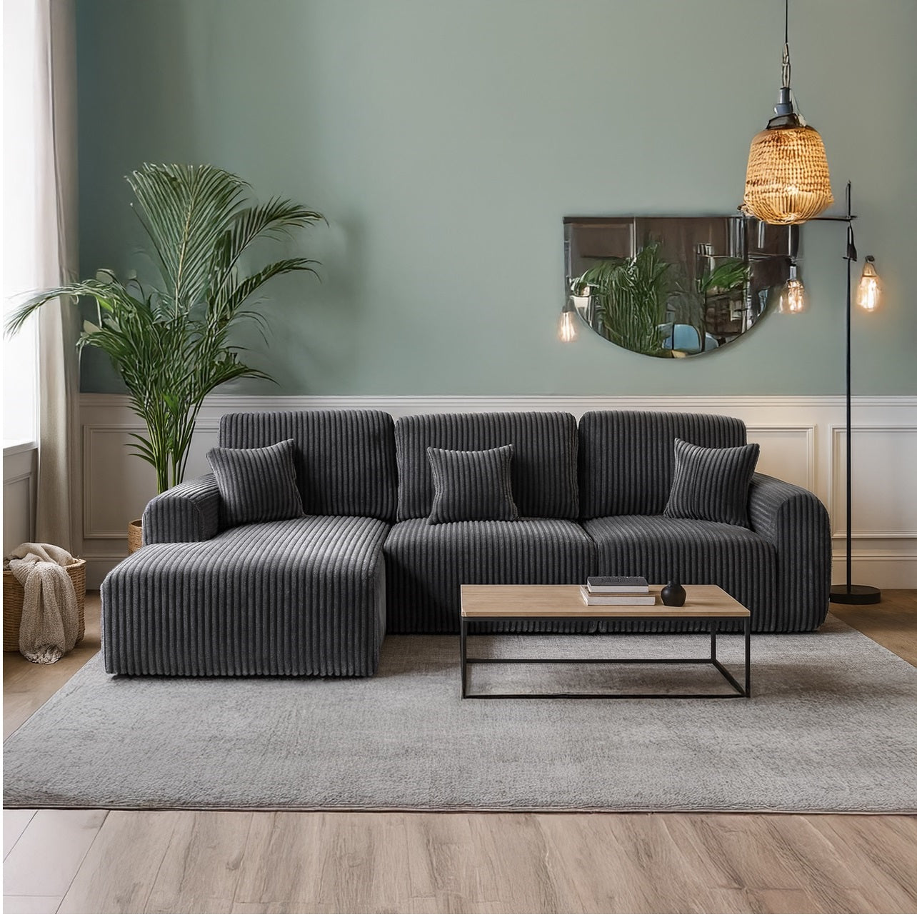 Willow Chunky jumbo Cord 4 Seater Corner sofa