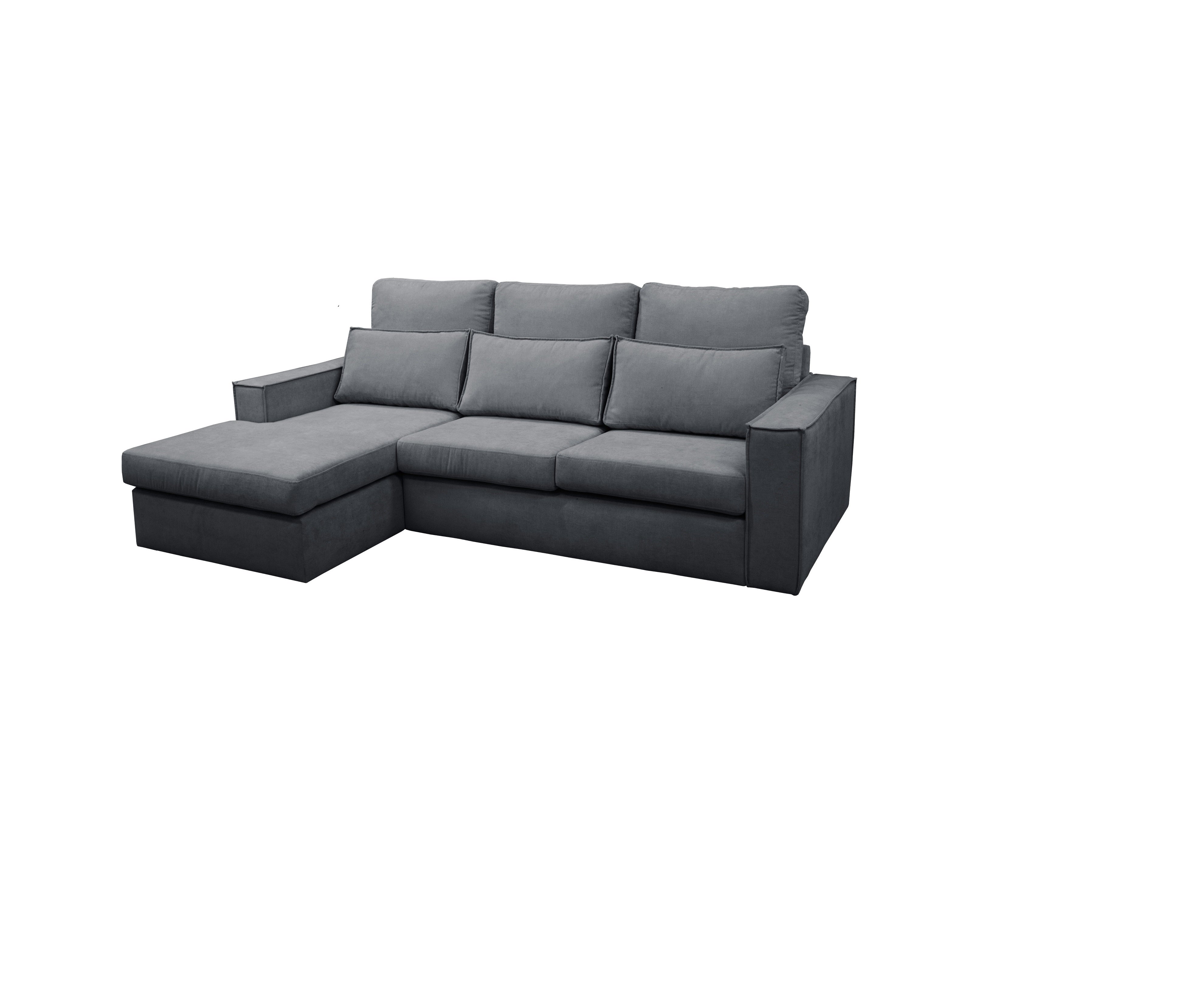 Soho Left Hand Facing Corner Sofa Luxe Chenille Fabric Grey