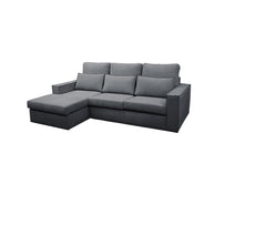 Soho Left Hand Facing Corner Sofa Luxe Chenille Fabric Grey