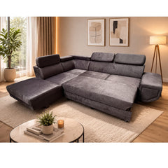 Artic corner sofa Storage Sofa Bed in Grey