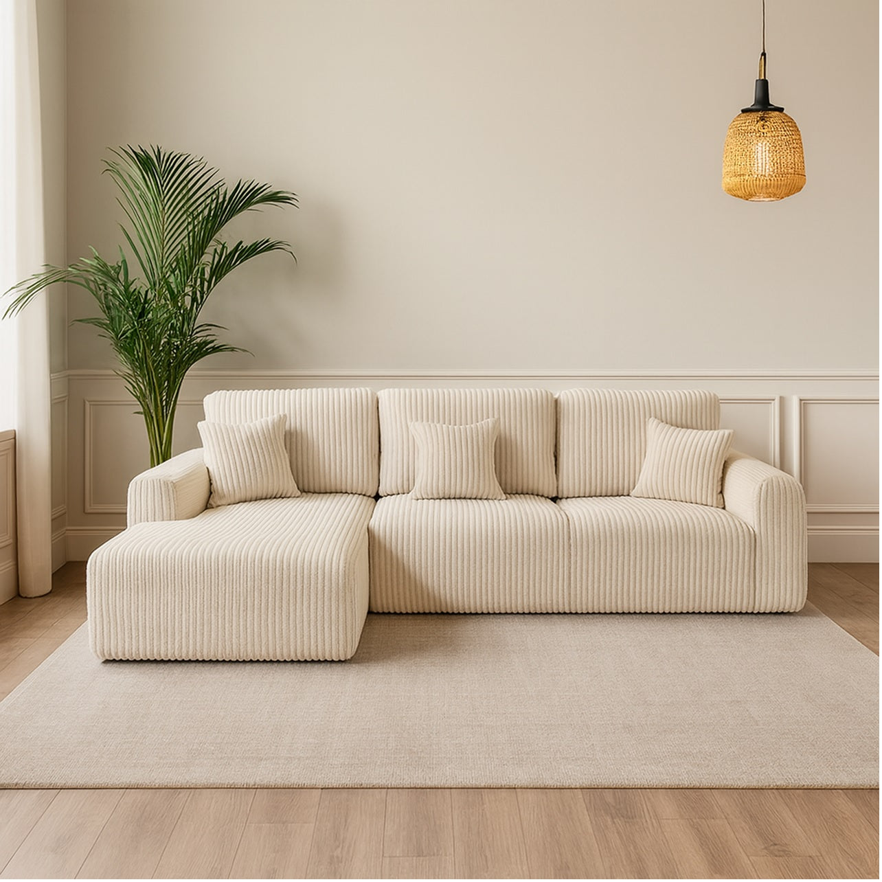 Willow Chunky jumbo Cord 4 Seater Corner sofa