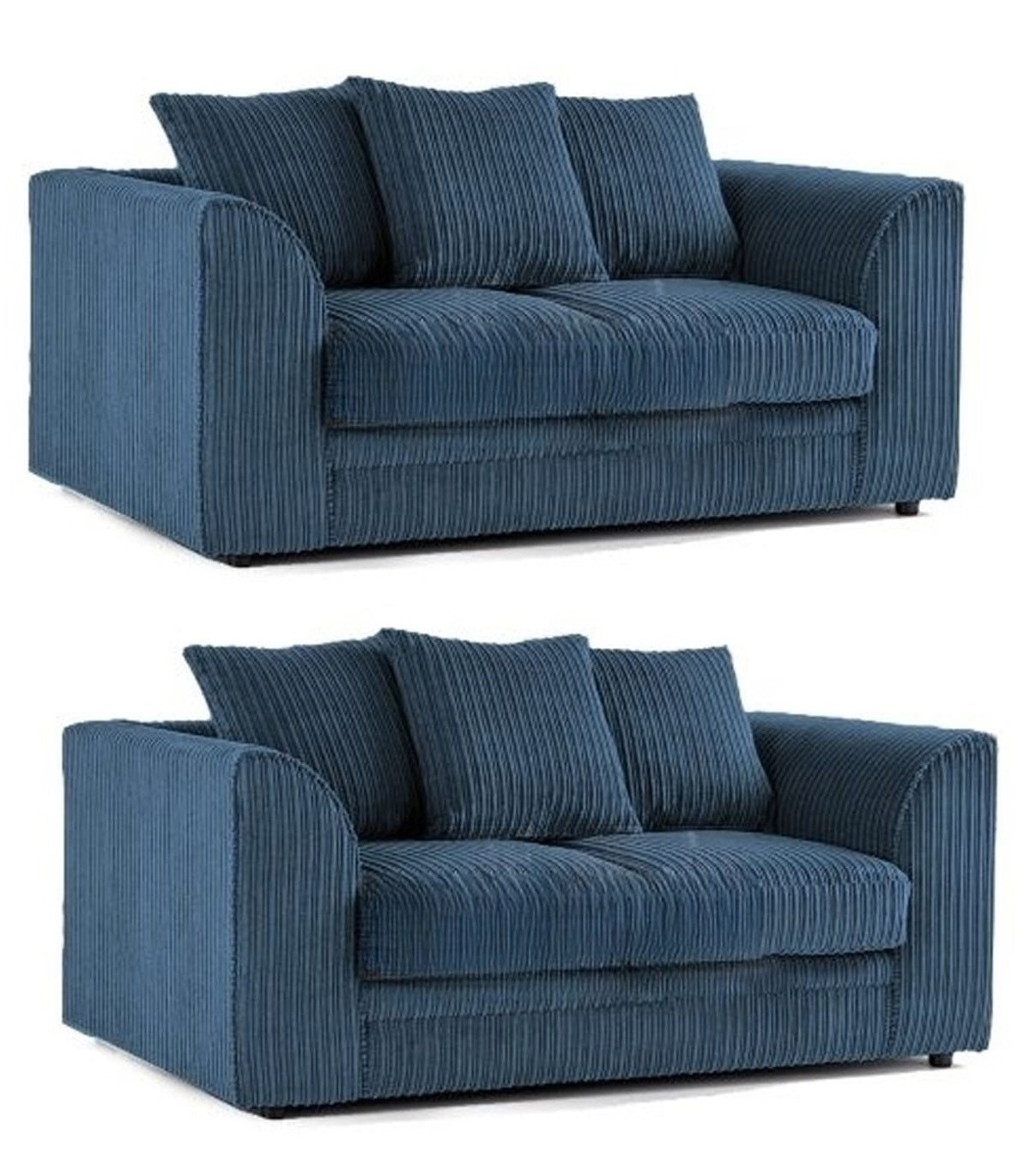 Hannah Jumbo Cord Scatter Back 3 Seater, 2Seater, 3+2 Seater Sofa Set, 3+3 Seater, 2+2Seater