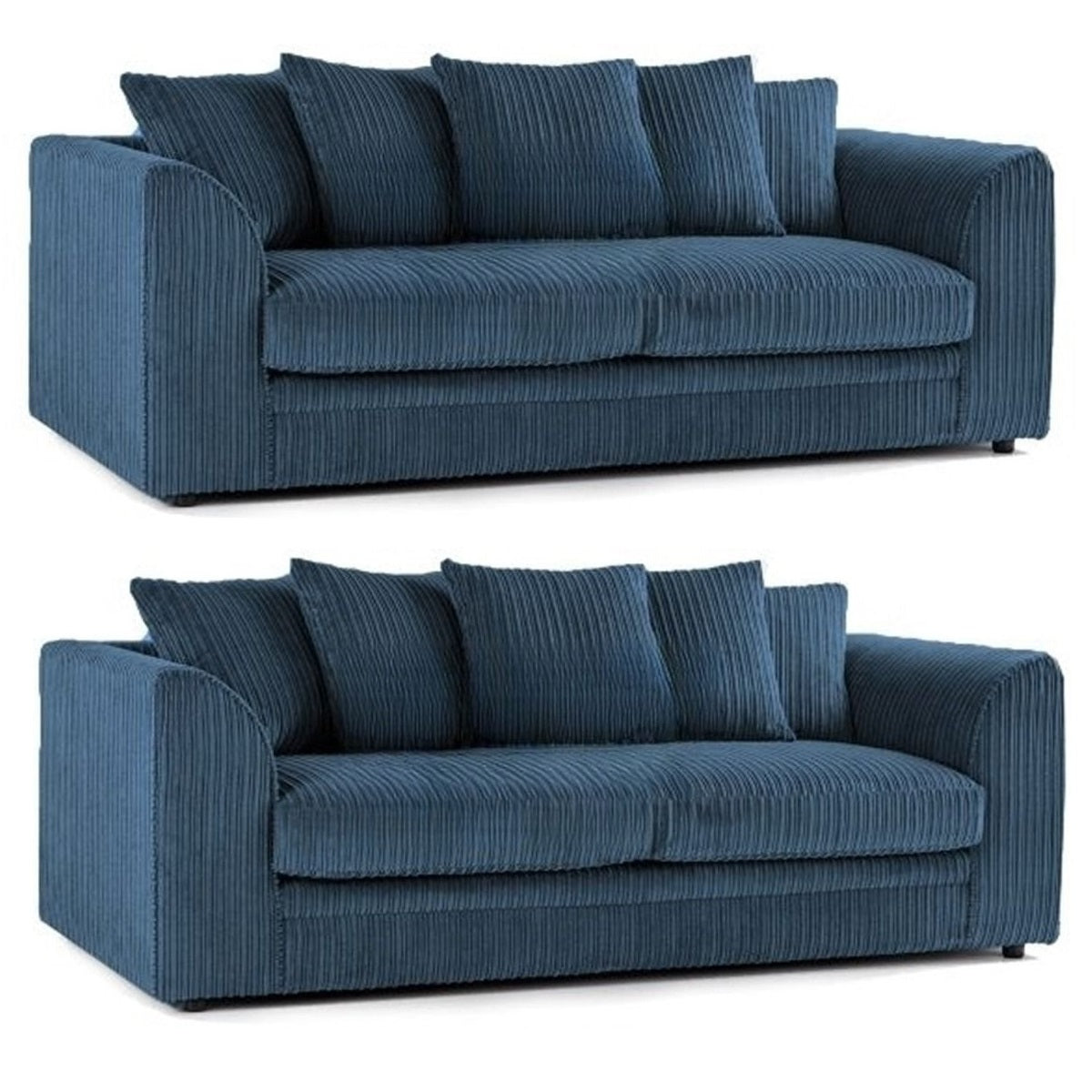 Hannah Jumbo Cord Scatter Back 3 Seater, 2Seater, 3+2 Seater Sofa Set, 3+3 Seater, 2+2Seater