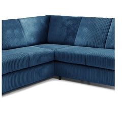 Hannah Jumbo Cord Full Back 2c2 Corner Sofa Marine Blue