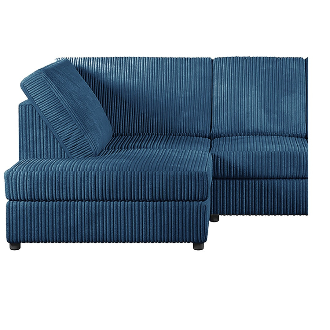 Hannah Jumbo Cord Full Back 4 Seater Corner Sofa