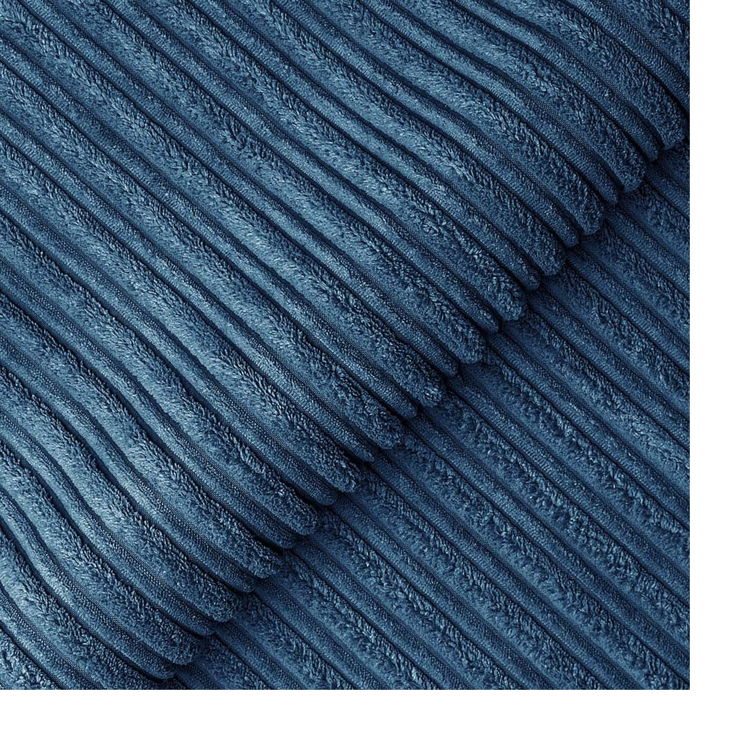 Hannah Jumbo Cord Full Back 4 Seater Left Hand Facing Corner Sofa Marine Blue