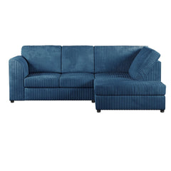 Hannah Jumbo Cord Full Back 4 Seater Right Hand Facing Corner Sofa Marine Blue