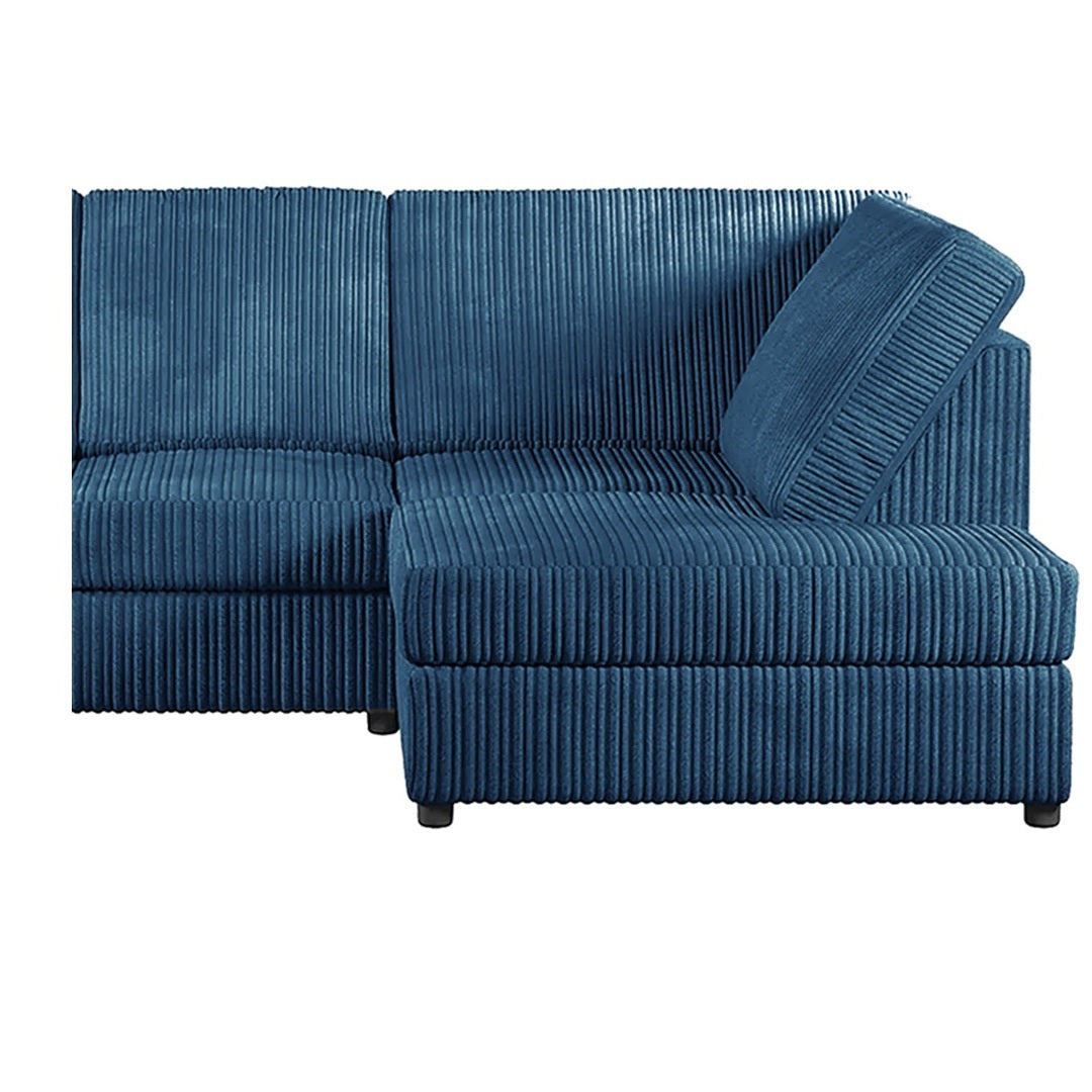 Hannah Jumbo Cord Full Back 4 Seater Corner Sofa