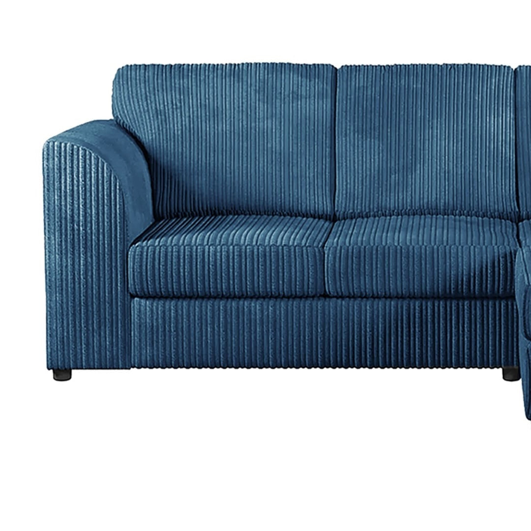 Hannah Jumbo Cord Full Back 4 Seater Corner Sofa