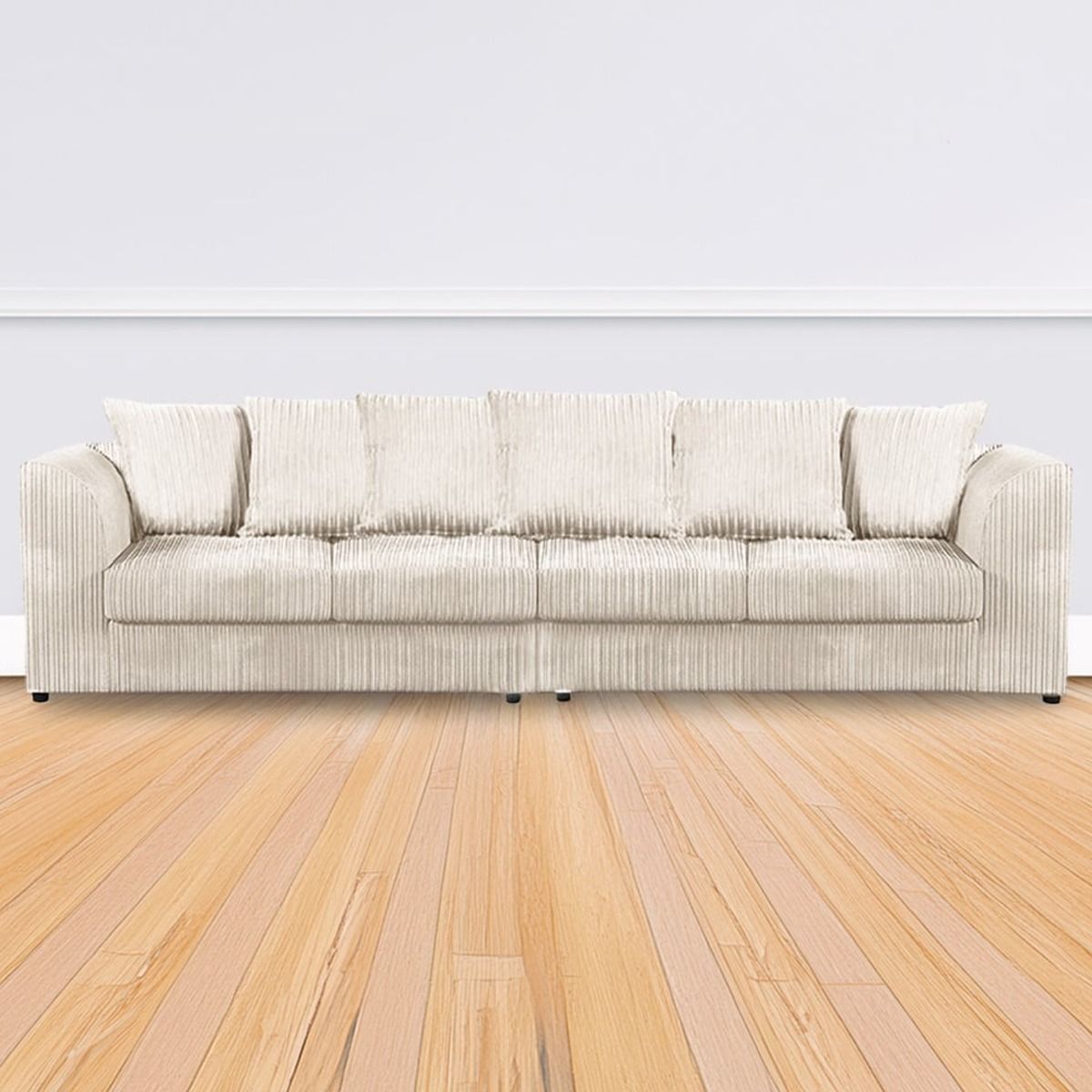 DYLAN 4 Seater Scatter Back Jumbo Cord Fabric Sofa