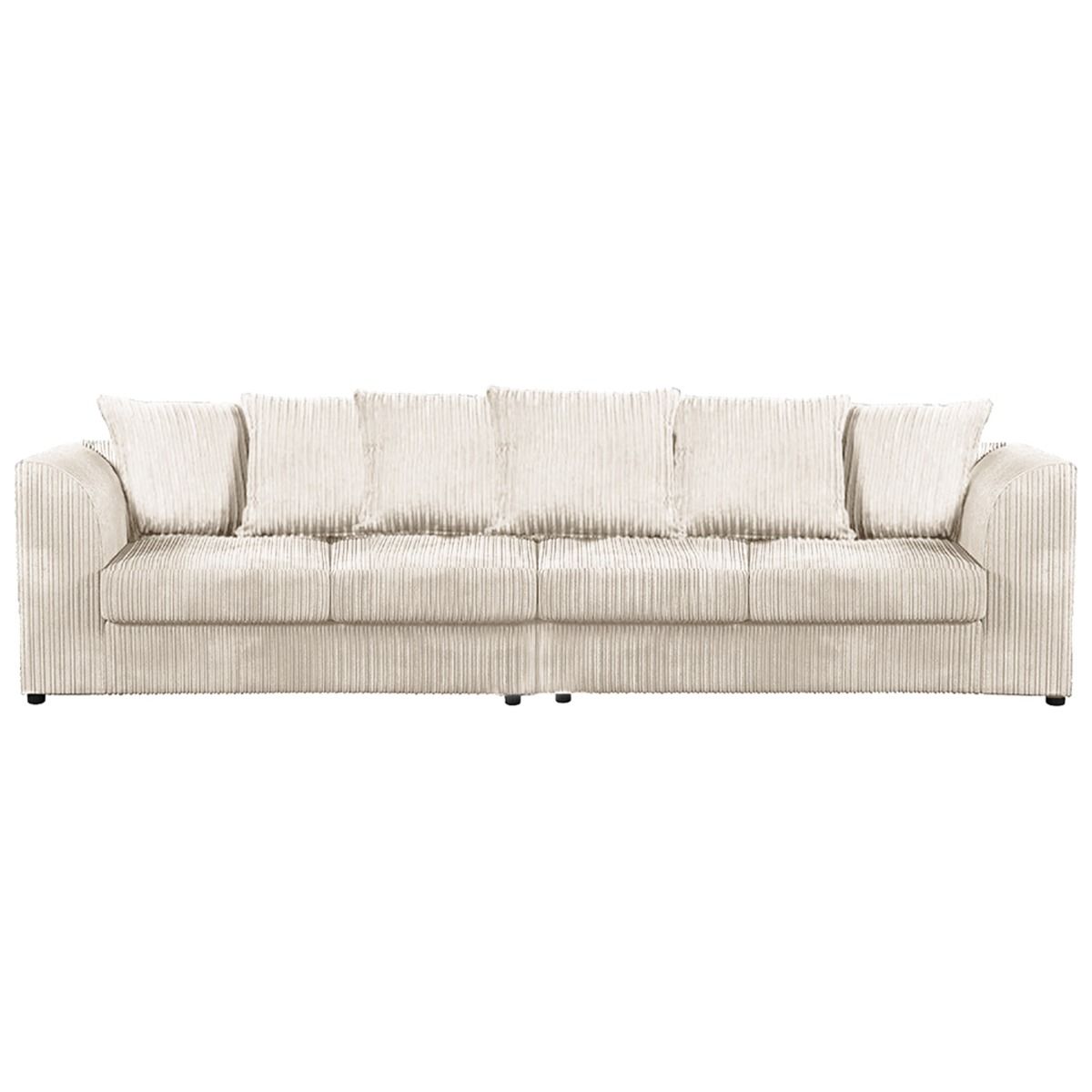 DYLAN 4 Seater Scatter Back Jumbo Cord Fabric Sofa