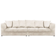 DYLAN 4 Seater Scatter Back Jumbo Cord Fabric Sofa Mink