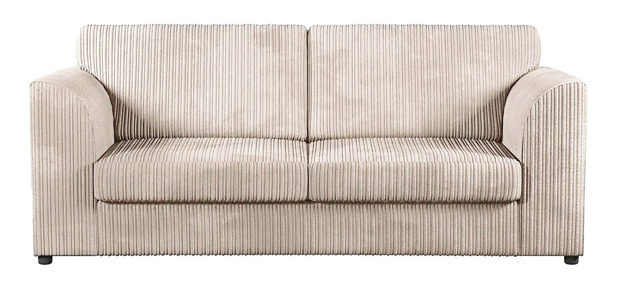 Hannah Jumbo Cord Full Back 3 Seater Sofa Mink