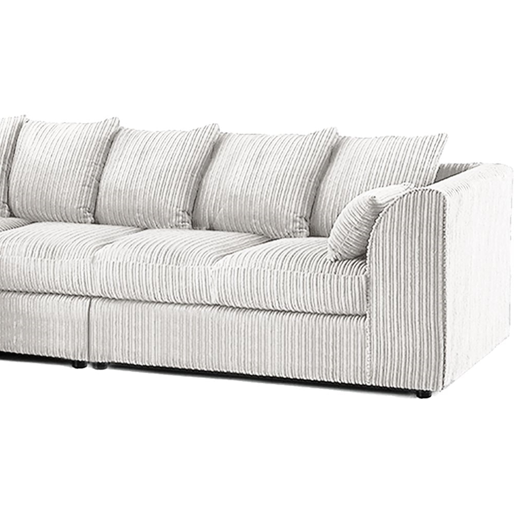 DYLAN 5 Seater Jumbo Cord Scatter Back Left Hand Facing Corner Sofa Mink