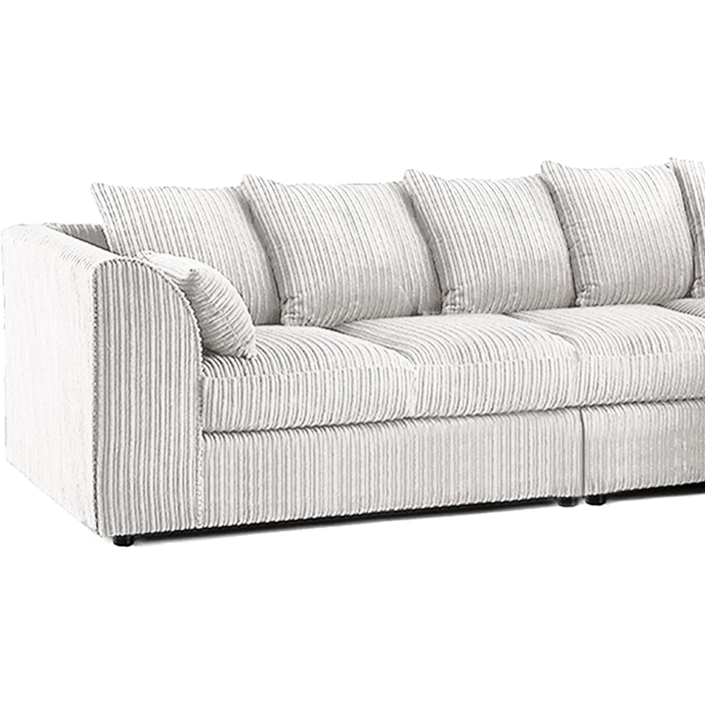 DYLAN 5 Seater Jumbo Cord Scatter Back Right Hand Facing Corner Sofa Mink