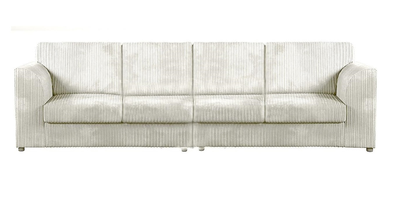 DYLAN 4 Seater Full Back Jumbo Cord Fabric Sofa Mink