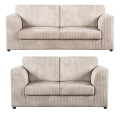 Hannah Jumbo Cord Full Back 3+2 Seater Sofa Suite Set Mink