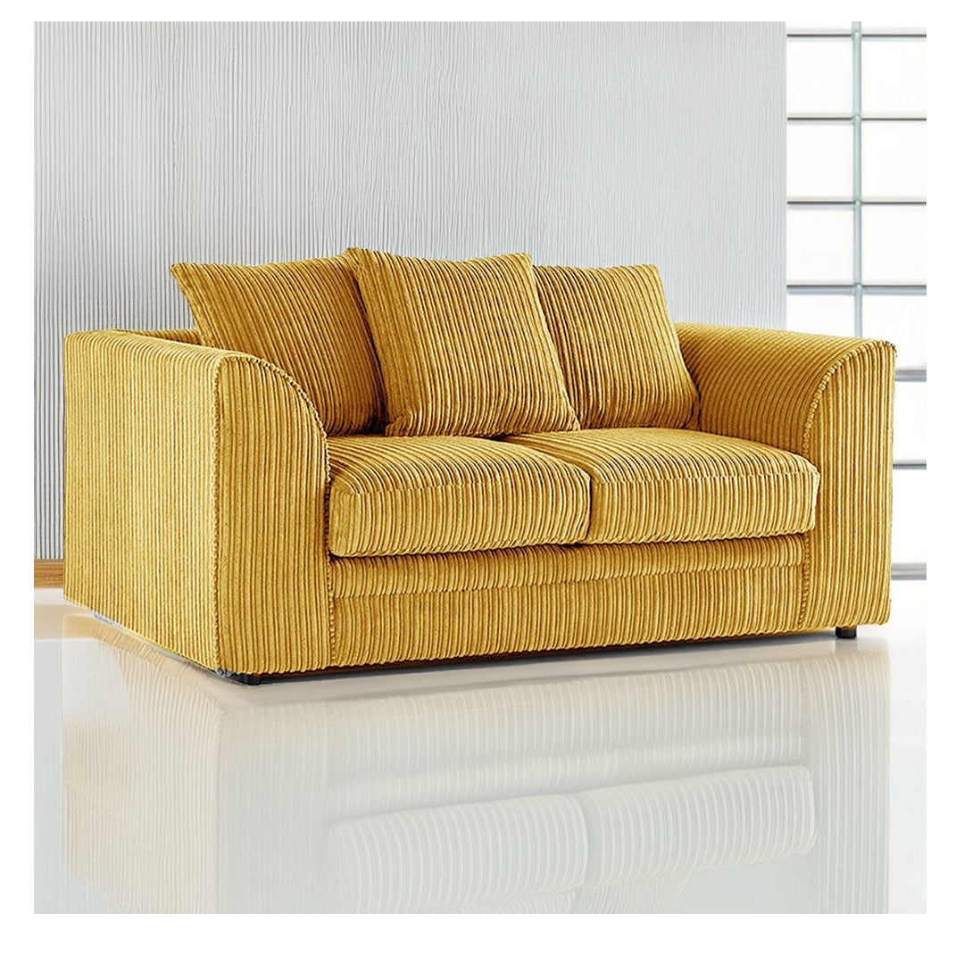 Hannah Jumbo Cord Scatter Back 3 Seater, 2Seater, 3+2 Seater Sofa Set, 3+3 Seater, 2+2Seater