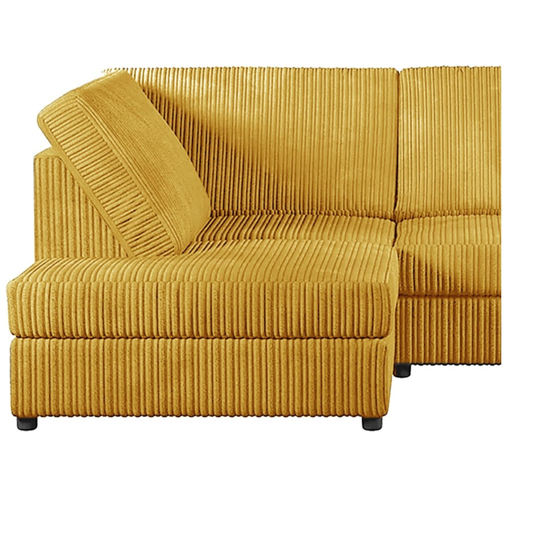 Hannah Jumbo Cord Full Back 4 Seater Corner Sofa