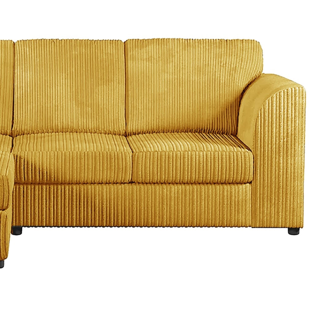 Hannah Jumbo Cord Full Back 4 Seater Corner Sofa