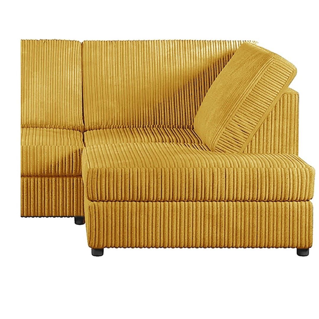Hannah Jumbo Cord Full Back 4 Seater Corner Sofa