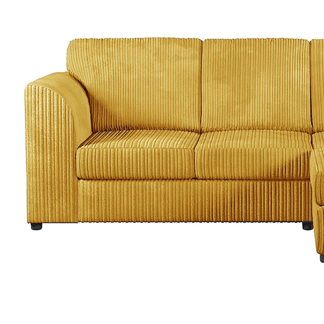 Hannah Jumbo Cord Full Back 4 Seater Corner Sofa