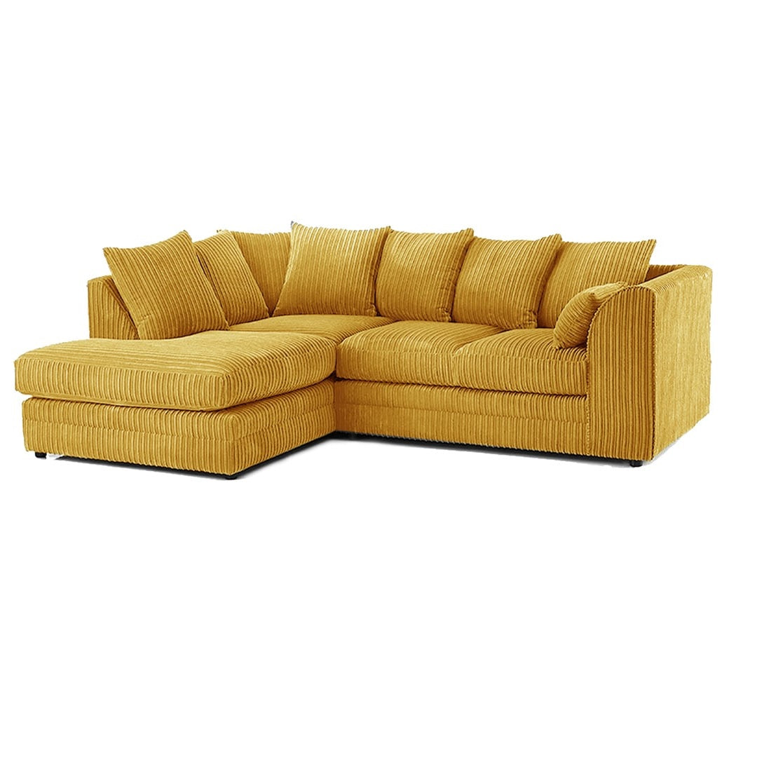 Hannah Jumbo Cord Scatter Back 4 Seater Corner Sofa