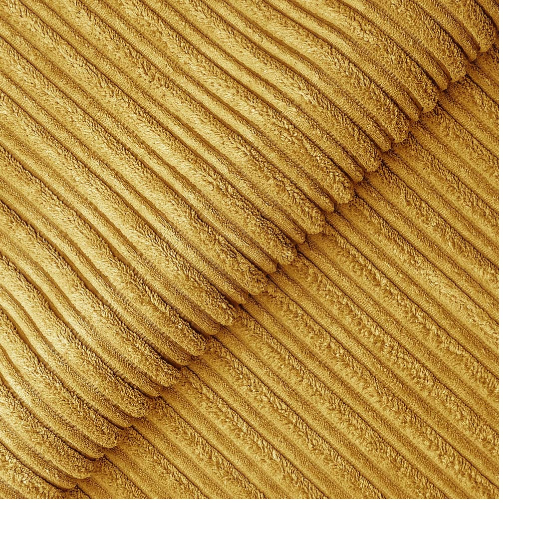 Hannah Jumbo Cord Scatter Back 4 Seater Left Hand Facing Corner Sofa Mustard
