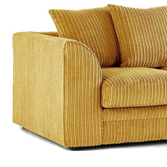Hannah Jumbo Cord Scatter Back 4 Seater Right Hand Facing Corner Sofa Mustard
