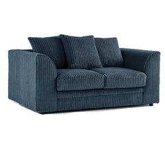 Hannah Jumbo Cord Scatter Back 2 Seater Sofa Navy Blue