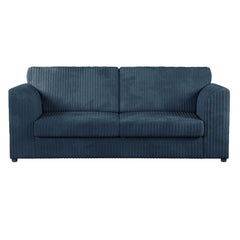 Hannah Jumbo Cord Full Back 3 Seater Sofa Navy Blue
