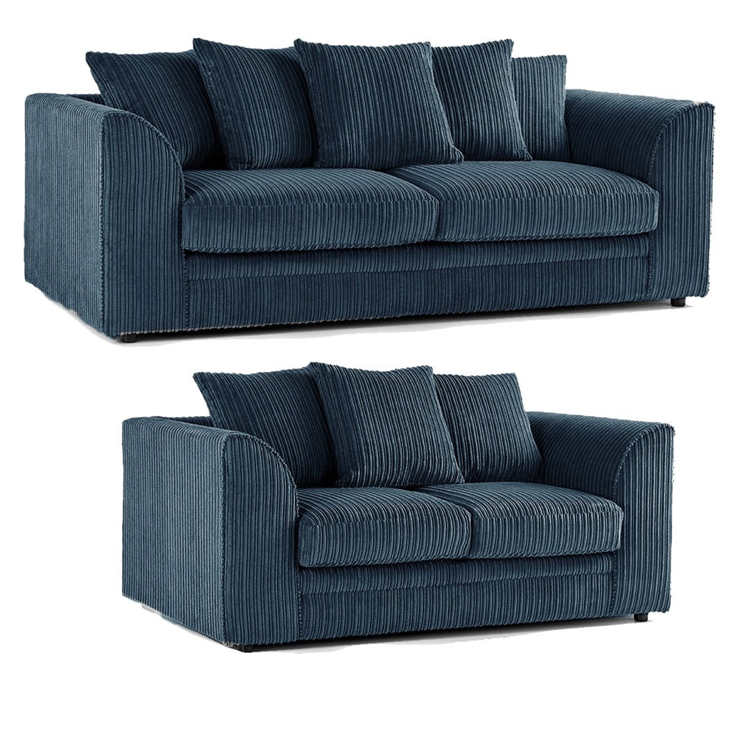 Hannah Jumbo Cord Scatter Back 3+2 Seater Sofa Suite Set
