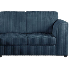 Hannah Jumbo Cord Full Back 4 Seater Left Hand Facing Corner Navy Blue