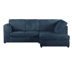 Hannah Jumbo Cord Full Back 4 Seater Right Hand Facing Corner Sofa Navy Blue