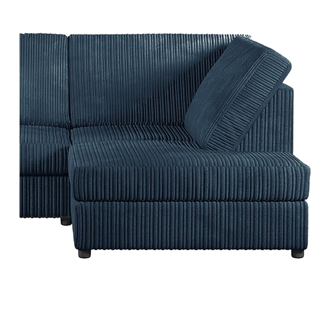 Hannah Jumbo Cord Full Back 4 Seater Corner Sofa
