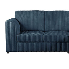 Hannah Jumbo Cord Full Back 4 Seater Right Hand Facing Corner Sofa Navy Blue