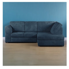 Hannah Jumbo Cord Full Back 4 Seater Right Hand Facing Corner Sofa Navy Blue
