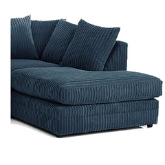 Hannah Jumbo Cord Scatter Back 4 Seater Right Hand Facing Corner Sofa Navy Blue