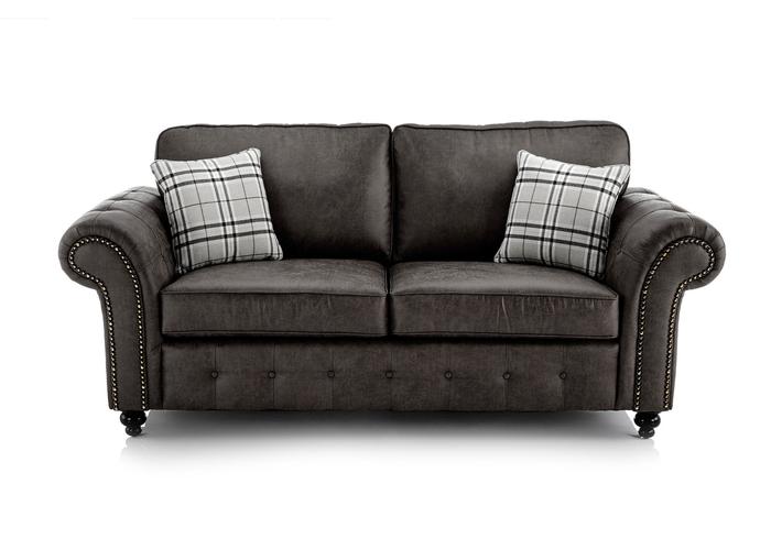 Oakland Suede Leather 3 Seater Sofa