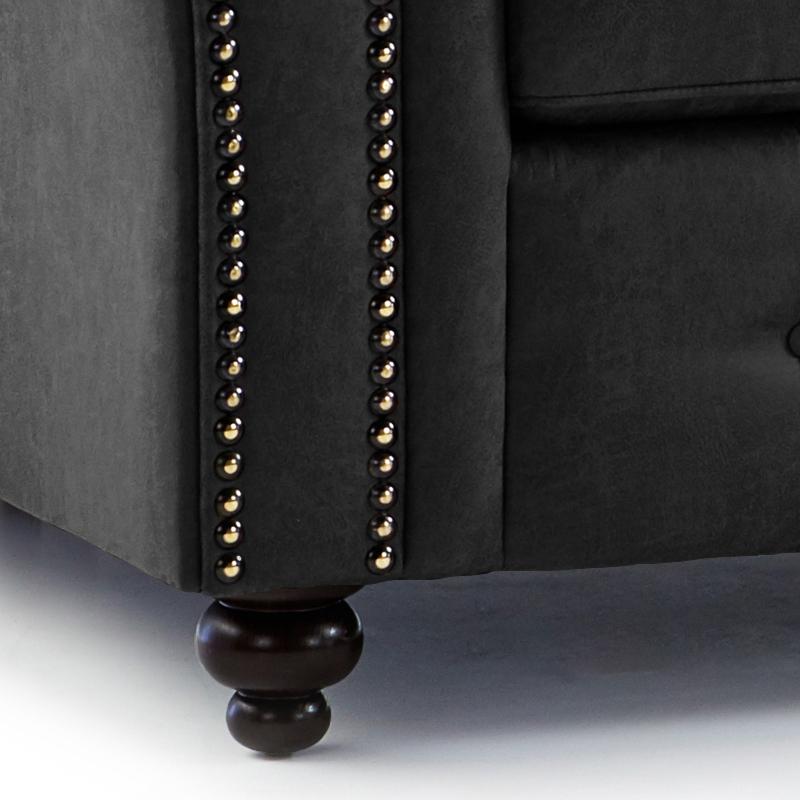 Oakland Suede Leather Corner Sofa