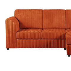 Hannah Jumbo Cord Full Back 4 Seater Right Hand Facing Corner Sofa Orange